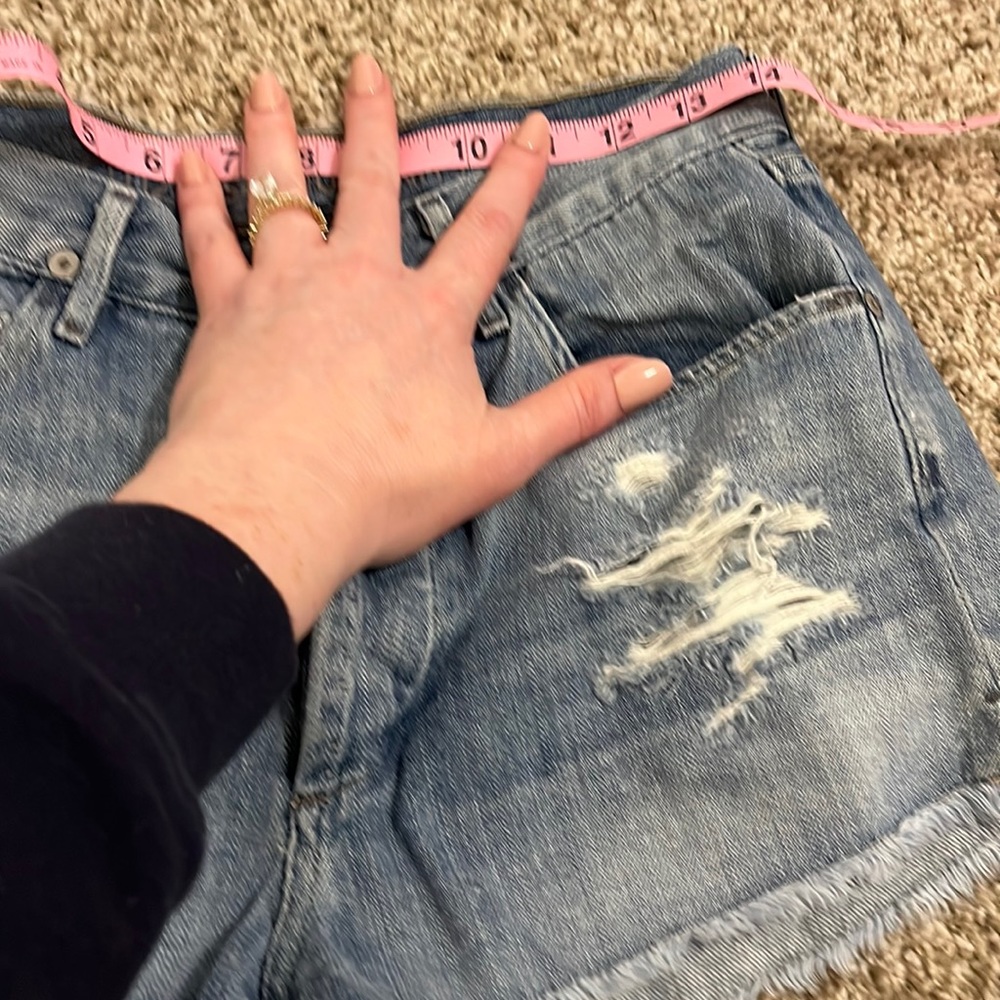 Citizens ripped denim shorts size 26